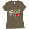 news flash black Ladies Fitted T-Shirt