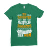 My Daughter Is Super Awesome Her Mom Ladies Fitted T-Shirt