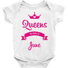 queens are born in june Baby Onesie