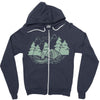 Camping Green Zipper Hoodie