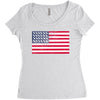 t-rex vintage american flag Women's Triblend Scoop T-shirt