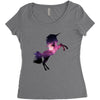 Unicorn Galaxy Women's Triblend Scoop T-shirt