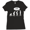 banksy funny human evolution indie Ladies Fitted T-Shirt