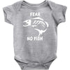 fear no fish bone skeleton Baby Bodysuit