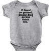 if found on ground please Baby Onesie