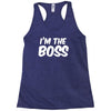i'm the boss funny nerd Racerback Tank