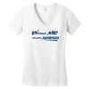 without me, its just aweso Women's V-Neck T-Shirt