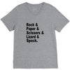 rock paper scissors lizard spock big bang theory geek nerd gift t shir V-Neck Tee