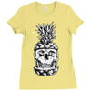 skull pineapple Ladies Fitted T-Shirt