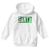 santa green glitter Youth Hoodie