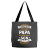 Super Cool Papa Of A Freaking Awesome Son Tote Bags