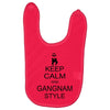 keep calm and gangnam style black t shirt Baby Bibs