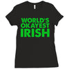 world's okayest irish Ladies Fitted T-Shirt