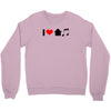 i love house music t shirt edm club wear rave electro party progressiv Crewneck Sweatshirt