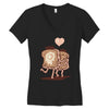 french toast kiss Women's V-Neck T-Shirt