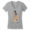 go vegan 6 Women's V-Neck T-Shirt