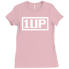 1 up funny video game Ladies Fitted T-Shirt