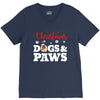 christmas dogs and paws V-Neck Tee