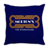 mortons steakhouse rib sirloin filet mignon Throw Pillow