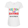 legends are born november Maternity Scoop Neck T-shirt