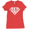super dad diamond superhero Ladies Fitted T-Shirt