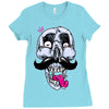 king of mustache Ladies Fitted T-Shirt