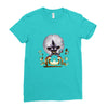 witch cat night Ladies Fitted T-Shirt