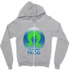 the green frog Zipper Hoodie