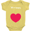 We're Hungry with Heart Baby Bodysuit
