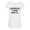schrute farm beets Maternity Scoop Neck T-shirt