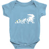 alien evolution   mens funny Baby Bodysuit