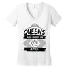 Queens Are Born In April Women's V-Neck T-Shirt