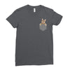 Cat Pocket Ladies Fitted T-Shirt