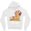 yoga pug exhale Zipper Hoodie