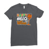 happy hallowine Ladies Fitted T-Shirt