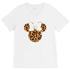 Minnie Mouse Leopard V-Neck Tee