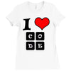 i love code Ladies Fitted T-Shirt