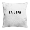 la jefa black Throw Pillow