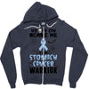 no one can scare me i am atomach cancer warrior Zipper Hoodie
