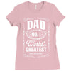 dad number one world's greatest Ladies Fitted T-Shirt