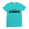 i don't like zombie Ladies Fitted T-Shirt