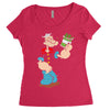 popeye spinach retro mens funny Women's Triblend Scoop T-shirt