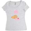 ice cream ghost Women's Triblend Scoop T-shirt