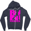 run harder gym workout Zipper Hoodie