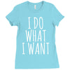 i do what i want Ladies Fitted T-Shirt