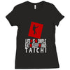 life is simple eat sleep and tai chi Ladies Fitted T-Shirt