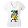 zombie font Women's V-Neck T-Shirt
