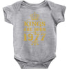kings are born in 1977 Baby Bodysuit