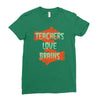 teachers love brains Ladies Fitted T-Shirt