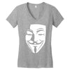 v per vendetta face film horror cinema&amp;tv Women's V-Neck T-Shirt